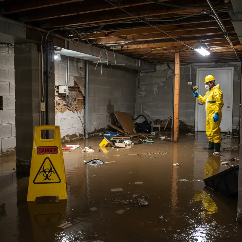 Flooded Basement Electrical Hazard in Boone County, IA Property